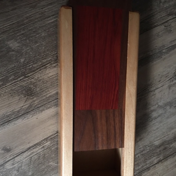‘Sliding Compartment’ Wooden Box - Mixed Woods - Picture 4 of 8